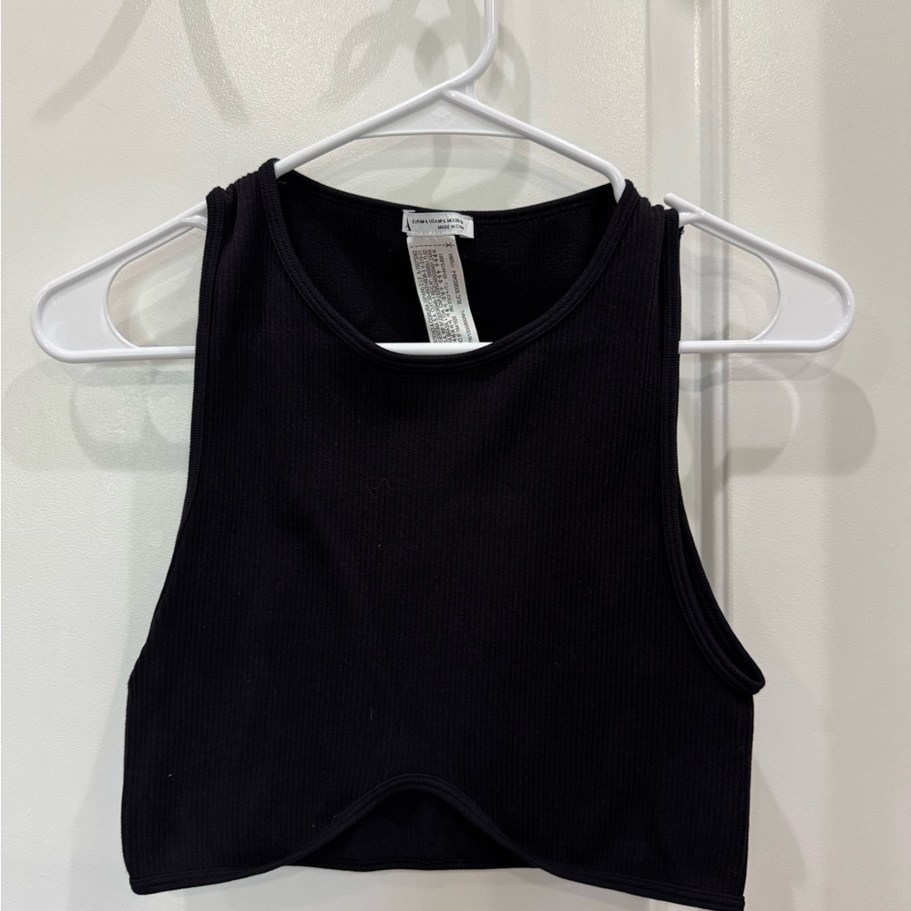 Zara Black Ribbed Tank Top